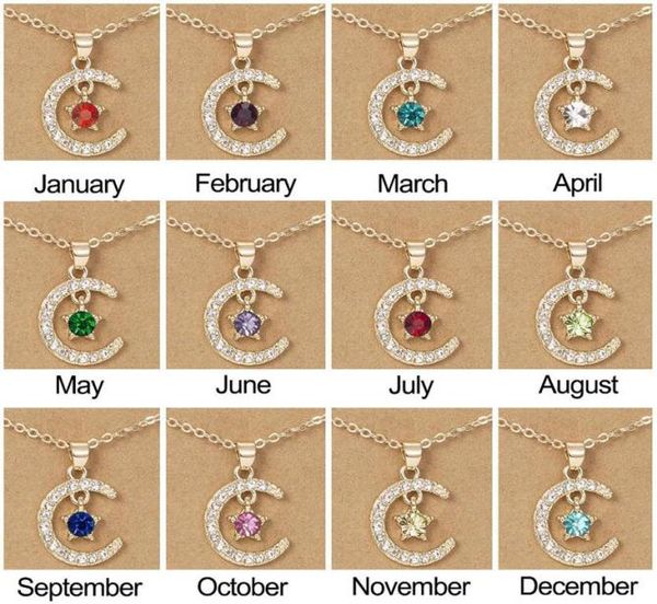 new style moon star birthstone pendant necklace wish card for women crystal gold color clavicle chain mom birthday jewelry gifts7655413, Silver
new style moon star birthstone pendant necklace wish card for women crystal gold color clavicle chain mom birthday jewelry gifts7655413, Silver
