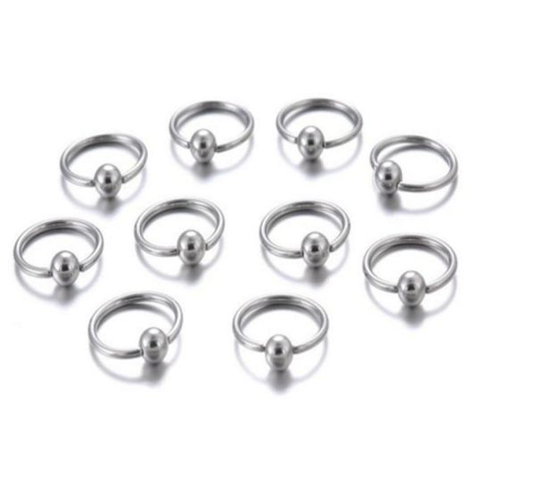 10pcsset nose ring piercing body jewelry steel hoop ring closure for lip ear nose silver plated ball body jewelry2235215, Slivery;golden
10pcsset nose ring piercing body jewelry steel hoop ring closure for lip ear nose silver plated ball body jewelry2235215, Slivery;golden