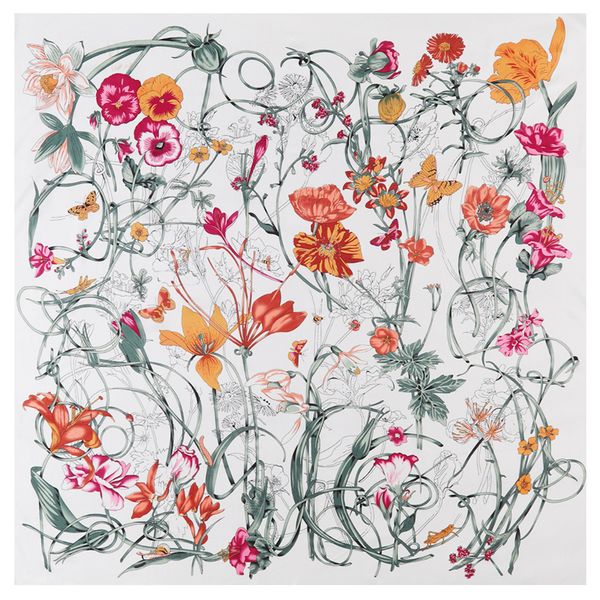 scarves 130cm luxury brand design floral big square scarf twill silk scarf women kerchief scarves for ladies fashion shawl echarpe 230717, Blue;gray
scarves 130cm luxury brand design floral big square scarf twill silk scarf women kerchief scarves for ladies fashion shawl echarpe 230717, Blue;gray