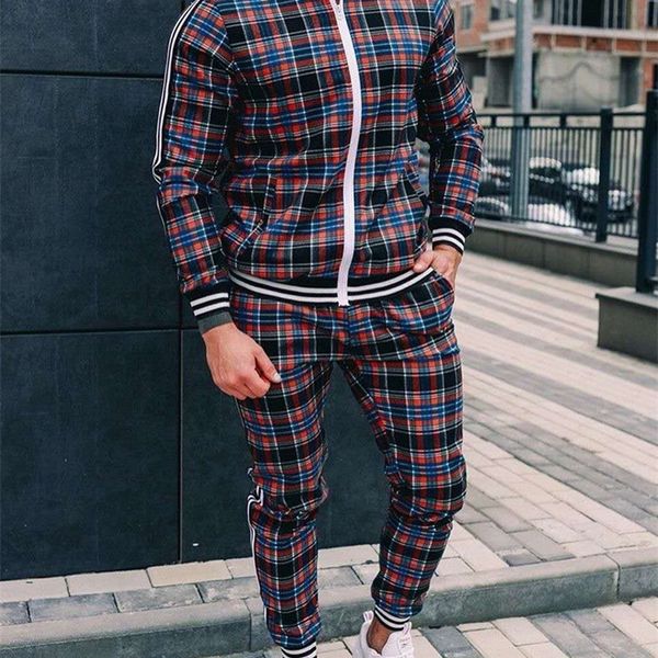 men's tracksuits zipper set colorful plaid men casual autumn tracksuit set male sweatshirt pocket fashion jackets men tracksuit sets me, Gray
men's tracksuits zipper set colorful plaid men casual autumn tracksuit set male sweatshirt pocket fashion jackets men tracksuit sets me, Gray