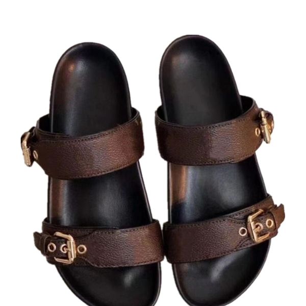 sandals women slides womens slipper waterfront brown flower leather sandal high heels flap 2 straps with adjusted gold buckles bom dia flat, Black
sandals women slides womens slipper waterfront brown flower leather sandal high heels flap 2 straps with adjusted gold buckles bom dia flat, Black