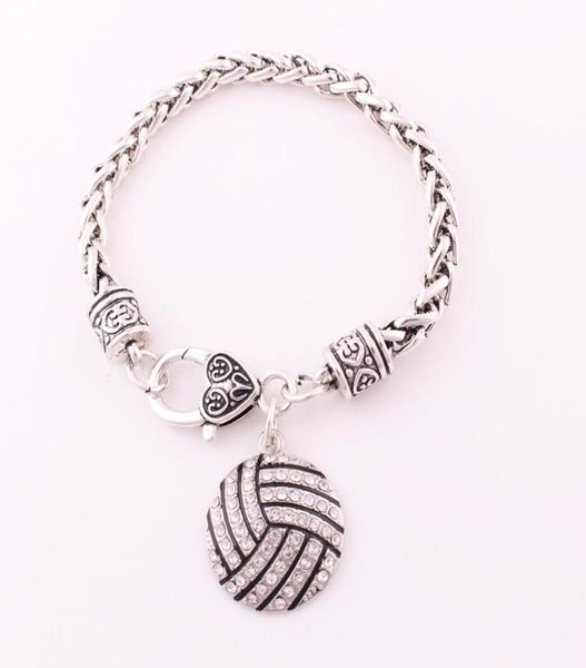 antique sliver plated zinc studded with sparkling crystal volleyball pendant heart shape charm sporty style bracelet jewelry6420989, Golden;silver
antique sliver plated zinc studded with sparkling crystal volleyball pendant heart shape charm sporty style bracelet jewelry6420989, Golden;silver