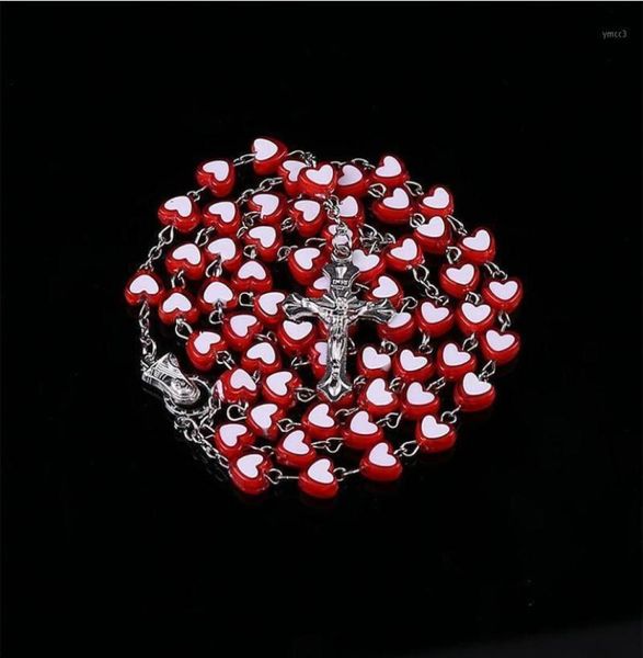 heart shaped crystal catholic rosary necklace girl cross long chain maria center1pendant necklaces pendant6998841, Silver
heart shaped crystal catholic rosary necklace girl cross long chain maria center1pendant necklaces pendant6998841, Silver