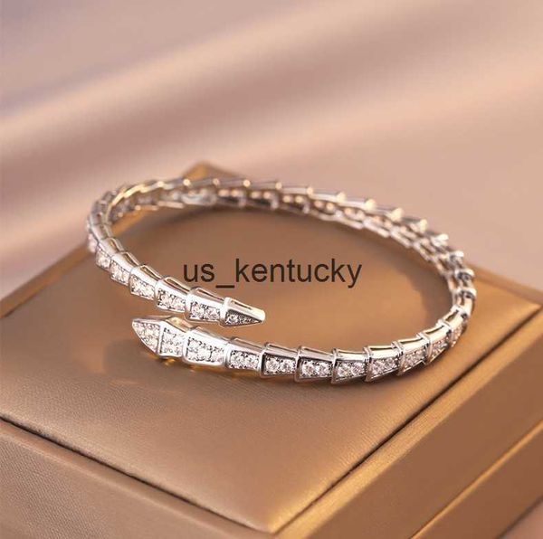 charm bracelets 2023 new design fashion silver plated inlaid zircon snake cuff bracelet luxury women's bangles wedding jewelry accessor, Golden;silver
charm bracelets 2023 new design fashion silver plated inlaid zircon snake cuff bracelet luxury women's bangles wedding jewelry accessor, Golden;silver