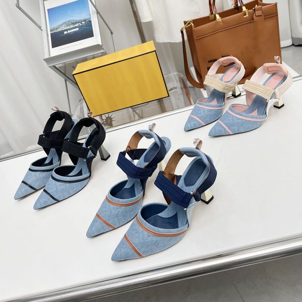 designer sandals dress shoes women colibri high heels pointed toe satin denim blue sandals embroidery 8cm stiletto pumps high-heeled slingba, Black
designer sandals dress shoes women colibri high heels pointed toe satin denim blue sandals embroidery 8cm stiletto pumps high-heeled slingba, Black