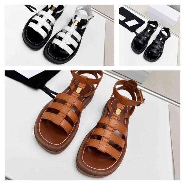 triomphe gladiator chunky sandals adjustable buckle ankle-strap vegetal flats shoes platform luxury designers slides factory footwear, Black
triomphe gladiator chunky sandals adjustable buckle ankle-strap vegetal flats shoes platform luxury designers slides factory footwear, Black