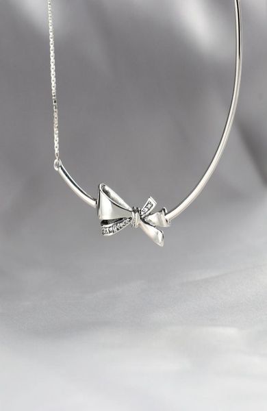 fashion bow necklace 925 sterling silver for pandora jewelry cz diamond jewelry with original box temperament classic8725882 
fashion bow necklace 925 sterling silver for pandora jewelry cz diamond jewelry with original box temperament classic8725882
