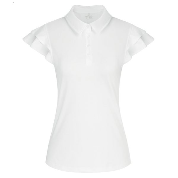 women's blouses shirts j lapel collar sports shirt flutter sleeve button up neck golf wear short quick drying t a20 230717, White
women's blouses shirts j lapel collar sports shirt flutter sleeve button up neck golf wear short quick drying t a20 230717, White