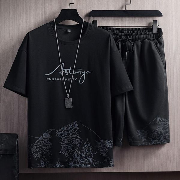 mens tracksuits 2pk shorts set drawstring pockets casual mountain print loose tshirt sportswear 230718, Gray
mens tracksuits 2pk shorts set drawstring pockets casual mountain print loose tshirt sportswear 230718, Gray