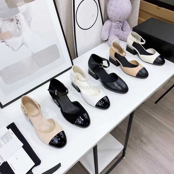 channel round women's designer shoes head high grade leather sole multifunctional shallow mouth temperament small fragrance autumn box, Black
channel round women's designer shoes head high grade leather sole multifunctional shallow mouth temperament small fragrance autumn box, Black