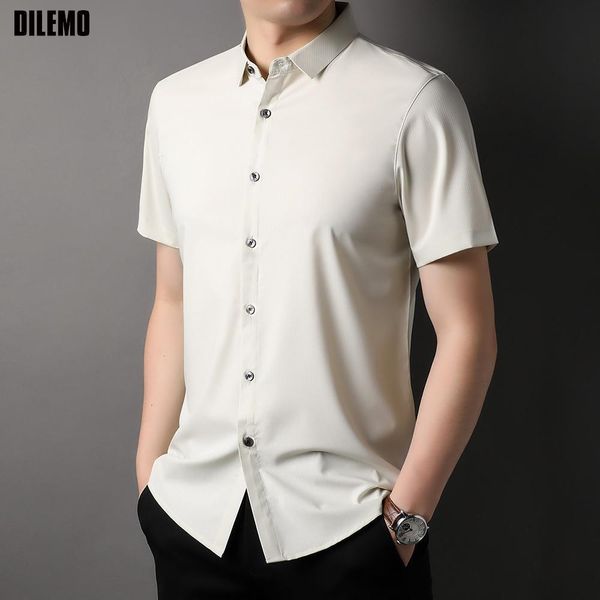 men s tracksuits grade summer brand designer slim fit shirt soft trending short sleeve classic solid color casual fashion men clothes 230718, Gray
men s tracksuits grade summer brand designer slim fit shirt soft trending short sleeve classic solid color casual fashion men clothes 230718, Gray