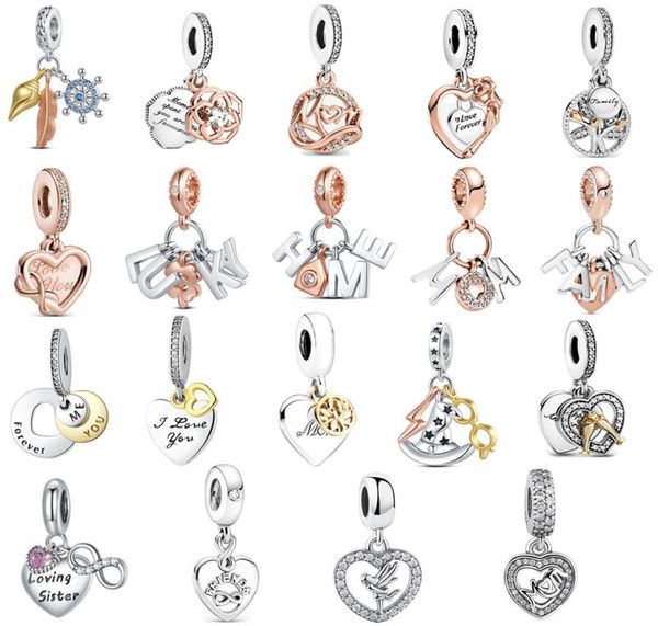 s925 sterling silver charms diy letters rose gold beaded women's fashion pendants original for new bracelet luxury ladies mom jewelry g, Bronze;silver
s925 sterling silver charms diy letters rose gold beaded women's fashion pendants original for new bracelet luxury ladies mom jewelry g, Bronze;silver