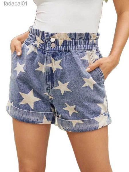 2022 summer new women elastic waist curled denim shorts fashion star print shorts jeans street casual clothing sxl drop ship l230621, White;black
2022 summer new women elastic waist curled denim shorts fashion star print shorts jeans street casual clothing sxl drop ship l230621, White;black