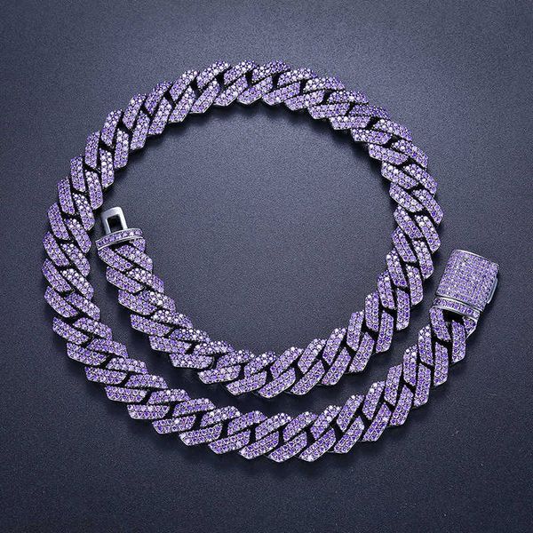 classic hip hop necklace 14mm black diamond cuban chain personality trend men's boutique accessories, Silver
classic hip hop necklace 14mm black diamond cuban chain personality trend men's boutique accessories, Silver