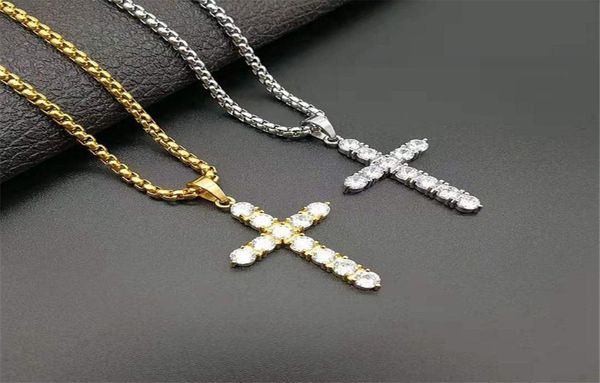 hip hop iced out cross pendant with stainless steel chain christian golden necklace for womenmen jewelry drop8903894, Silver
hip hop iced out cross pendant with stainless steel chain christian golden necklace for womenmen jewelry drop8903894, Silver