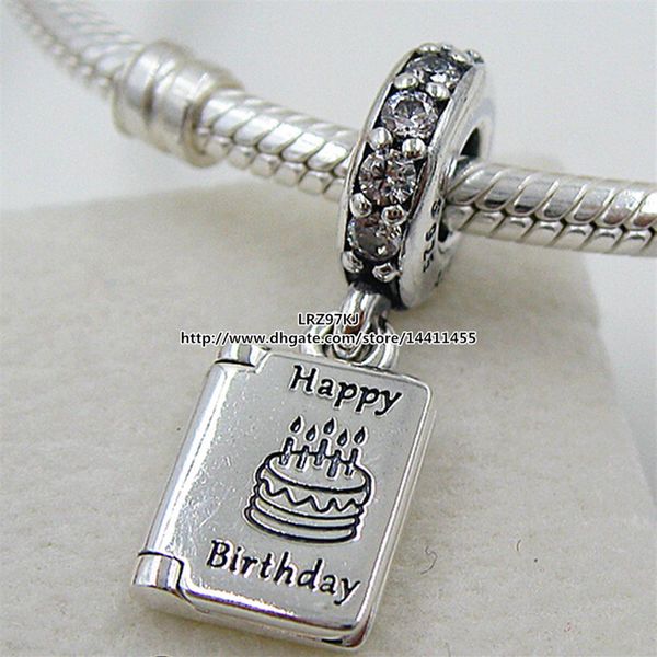 925 sterling silver birthday wishes dangle charm bead with clear cz fits european pandora jewelry bracelets & necklace pendant231s, Black
925 sterling silver birthday wishes dangle charm bead with clear cz fits european pandora jewelry bracelets & necklace pendant231s, Black