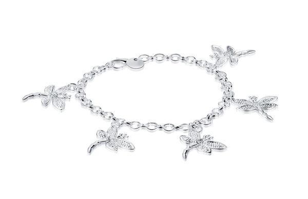 five dragonfly bracelet sterling silver plated bracelet brand new men and women 925 silver bracelet spb0927091134, Black
five dragonfly bracelet sterling silver plated bracelet brand new men and women 925 silver bracelet spb0927091134, Black