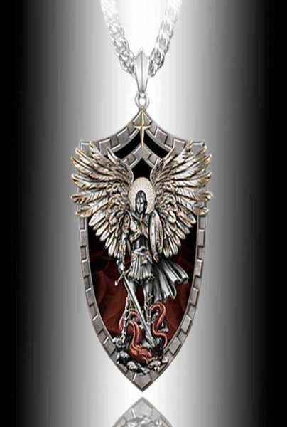 exquisite fashion warrior guardian holy angel saint michael pendant necklace unique knight shield necklace anniversary gift g12062912340, Silver
exquisite fashion warrior guardian holy angel saint michael pendant necklace unique knight shield necklace anniversary gift g12062912340, Silver