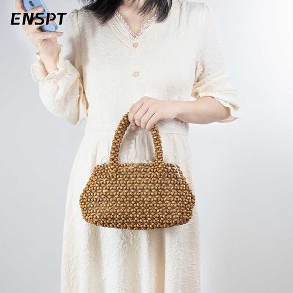 new summer woven bag finished wood bead bag handmade bead bag inspired summer high end small handheld bag 230718
new summer woven bag finished wood bead bag handmade bead bag inspired summer high end small handheld bag 230718