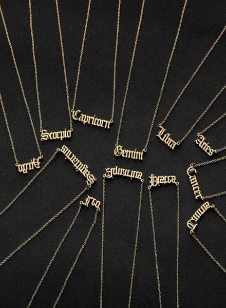 personalized letter zodiac necklace constellation necklaces custom stainless steel old english necklace birthday jewelry gifts5281304, Silver
personalized letter zodiac necklace constellation necklaces custom stainless steel old english necklace birthday jewelry gifts5281304, Silver