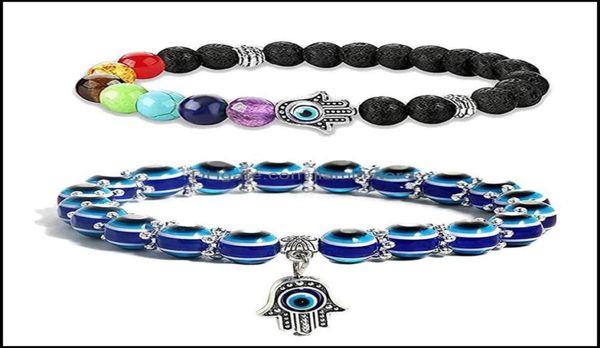 beaded strands bracelets jewelry evil turkish eye hamsa beaded bracelet 7 chakras gemstone lava stone fatima hand charm drop deliv1183384, Black
beaded strands bracelets jewelry evil turkish eye hamsa beaded bracelet 7 chakras gemstone lava stone fatima hand charm drop deliv1183384, Black