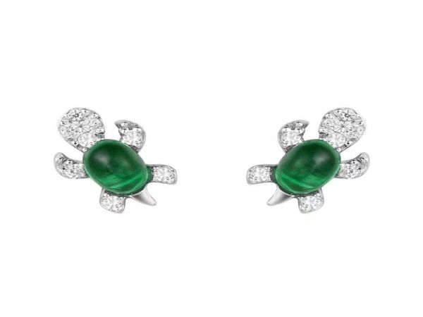 925 sterling silver chic retro turtle lovely emerald tortoise animal ear studs earrings women and girls gift2016711, Golden;silver
925 sterling silver chic retro turtle lovely emerald tortoise animal ear studs earrings women and girls gift2016711, Golden;silver