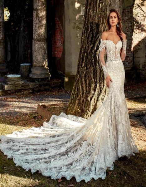 vinatge lace mermaid wedding dresses off the shoulder backless bridal gowns with long sleeves beaded court train vestido de novia6897289, White
vinatge lace mermaid wedding dresses off the shoulder backless bridal gowns with long sleeves beaded court train vestido de novia6897289, White