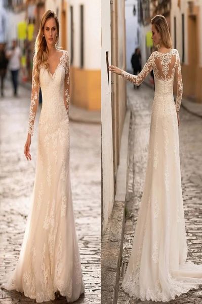 plus size mermaid wedding dresses deep v neck lace applique long illusion sleeves floor length backless bridal gowns vestidos de n6417491, White
plus size mermaid wedding dresses deep v neck lace applique long illusion sleeves floor length backless bridal gowns vestidos de n6417491, White