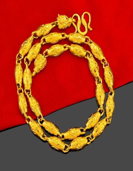 24k yellow gold 10mm olive shape necklace for men 60cm dragon head sand gold pendant necklace fine jewelry wedding birthday gift8845850, Silver
24k yellow gold 10mm olive shape necklace for men 60cm dragon head sand gold pendant necklace fine jewelry wedding birthday gift8845850, Silver