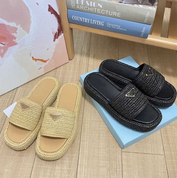 designer slides slippers triangle buckle crochet raffia straw fashion women thick bottom sandals flat mules pool ladies platform square toe, Black
designer slides slippers triangle buckle crochet raffia straw fashion women thick bottom sandals flat mules pool ladies platform square toe, Black