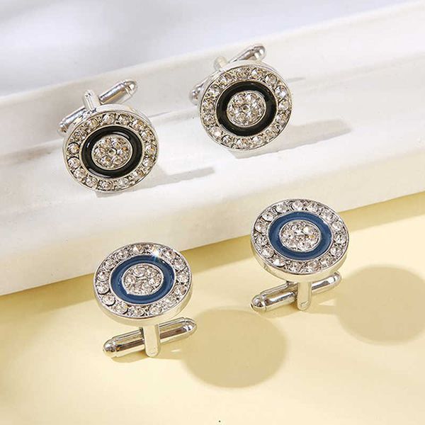 cuff links luxury high-grade jewelry men's white blue enamel crystal cufflinks round wedding party cufflink french shirt cuff buttons h, Silver
cuff links luxury high-grade jewelry men's white blue enamel crystal cufflinks round wedding party cufflink french shirt cuff buttons h, Silver