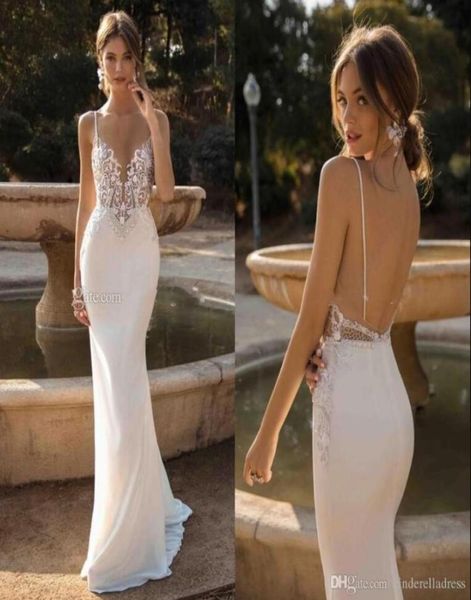 2019 custom made berta mermaid backless wedding dresses plunging neck beaded beach lace bridal gowns bohemian plus size vestido de2750158, White
2019 custom made berta mermaid backless wedding dresses plunging neck beaded beach lace bridal gowns bohemian plus size vestido de2750158, White