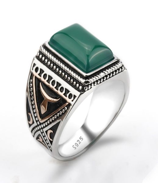 925 sterling silver setting green agate geometric stone ring punk style for men finger ring jewelry7121266, Golden;silver
925 sterling silver setting green agate geometric stone ring punk style for men finger ring jewelry7121266, Golden;silver