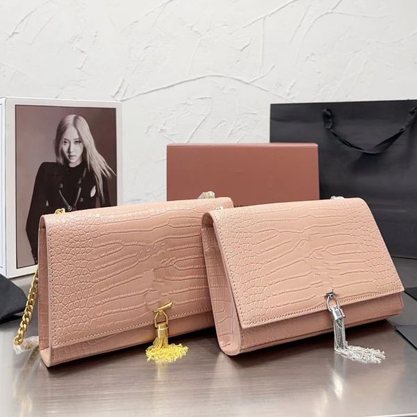 woman kate tassel bag crocodile leather designers metal letter marking chain bag adjustable strap messenger bag wallet
woman kate tassel bag crocodile leather designers metal letter marking chain bag adjustable strap messenger bag wallet