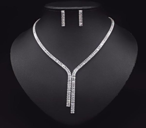 2021 cubic zirconia long necklace earrings sets for brides wedding jewelry accessories jolleria mujer de oro for women4574989, Silver
2021 cubic zirconia long necklace earrings sets for brides wedding jewelry accessories jolleria mujer de oro for women4574989, Silver