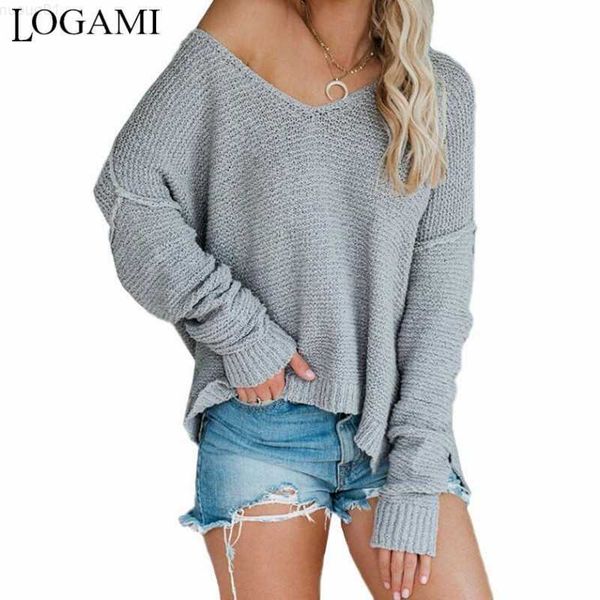 women's sweaters logami v neck loose pullover women long sleeve sweaters womens casual jumper 2020 l230718, White;black
women's sweaters logami v neck loose pullover women long sleeve sweaters womens casual jumper 2020 l230718, White;black