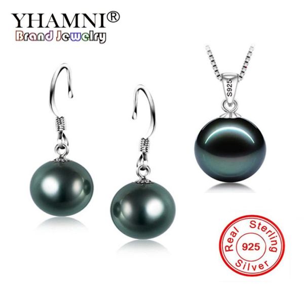 yhamni fashion real 925 sterling silver natural black pearl pendant necklace earrings set wedding jewelry sets for women tzh0013953507, Slivery;golden
yhamni fashion real 925 sterling silver natural black pearl pendant necklace earrings set wedding jewelry sets for women tzh0013953507, Slivery;golden