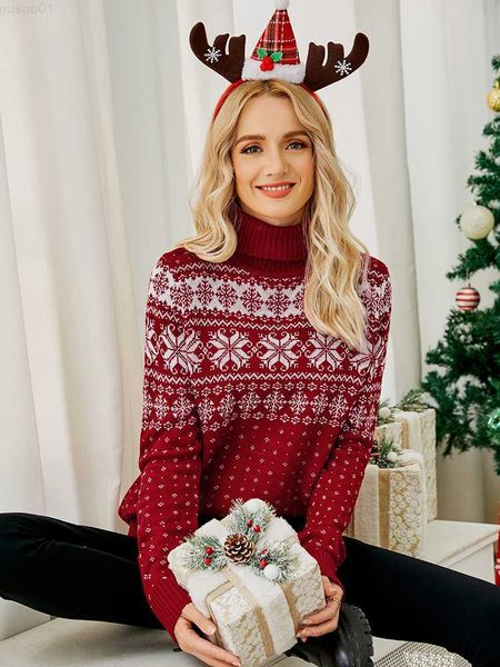 women's sweaters fitshinling winter christmas turtleneck sweater women snowflake red new year ugly sweaters pulls femme 2023 xmas jumpe, White;black
women's sweaters fitshinling winter christmas turtleneck sweater women snowflake red new year ugly sweaters pulls femme 2023 xmas jumpe, White;black