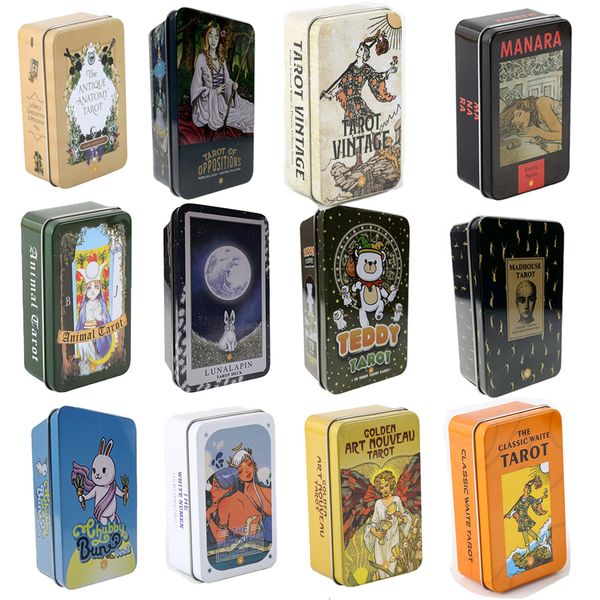 outdoor games activities tarot cards deck in metal tin box 10cm*6cm board games gold greenplated edge cards with paper manual 230717
outdoor games activities tarot cards deck in metal tin box 10cm*6cm board games gold greenplated edge cards with paper manual 230717