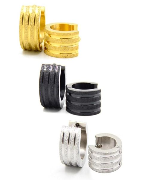 hoop earring european american ornaments ear clasps three thread gold frosted earrings korean version stainless steel7068662, Golden;silver
hoop earring european american ornaments ear clasps three thread gold frosted earrings korean version stainless steel7068662, Golden;silver