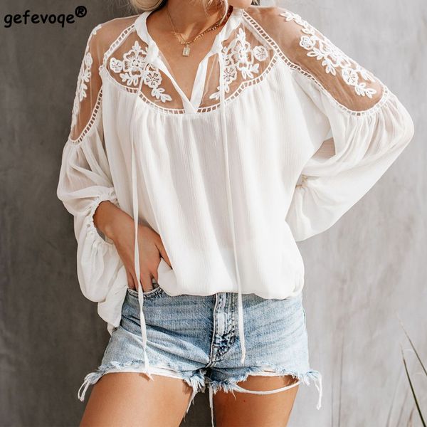 women s t shirt summer solid color chiffon plus size shirts loose v neck lace hollow out embroidery blouses korean fashion women clothing 23, White
women s t shirt summer solid color chiffon plus size shirts loose v neck lace hollow out embroidery blouses korean fashion women clothing 23, White