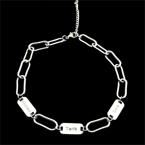 personalized engraved 1-6 names bracelet for women new customized stainless steel pendant carving word bracelet jewelry gifts l230620, Golden;silver
personalized engraved 1-6 names bracelet for women new customized stainless steel pendant carving word bracelet jewelry gifts l230620, Golden;silver
