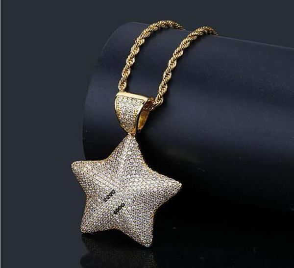 men women 3d super star bling bling pendant micro pave iced out cubic zirconia pendant necklace hip hop jewelry with gift box124199434525, Silver
men women 3d super star bling bling pendant micro pave iced out cubic zirconia pendant necklace hip hop jewelry with gift box124199434525, Silver