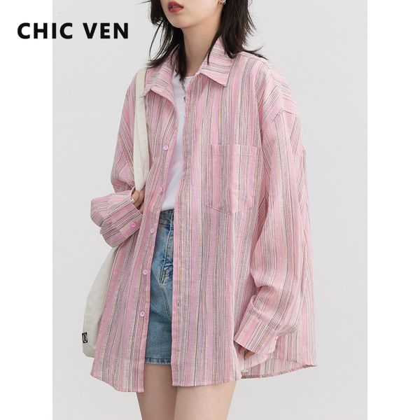 women's blouses shirts chic ven fashion women shirt loose striped pink linen for woman long sleeve female sunscreen coat 2023 summer 23, White
women's blouses shirts chic ven fashion women shirt loose striped pink linen for woman long sleeve female sunscreen coat 2023 summer 23, White