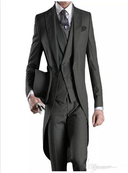 wangyandress tailcoat men suits jacketpantsvest gray one button three pieces wedding suits for men custom mens vest 6931521, Black;gray
wangyandress tailcoat men suits jacketpantsvest gray one button three pieces wedding suits for men custom mens vest 6931521, Black;gray