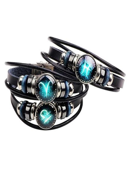 12 constellations bracelet for women fashion jewelry leather bracelet men casual personality zodiac signs punk bracelet charm 3581147, Black
12 constellations bracelet for women fashion jewelry leather bracelet men casual personality zodiac signs punk bracelet charm 3581147, Black