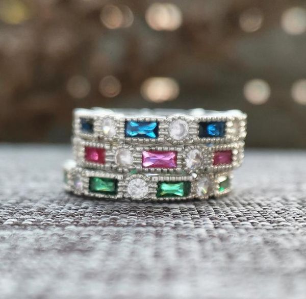 cluster rings vintage green blue red cubic zircon stacking eternity ring women039s silver wedding band anniversary jewelry6050509, Golden;silver
cluster rings vintage green blue red cubic zircon stacking eternity ring women039s silver wedding band anniversary jewelry6050509, Golden;silver