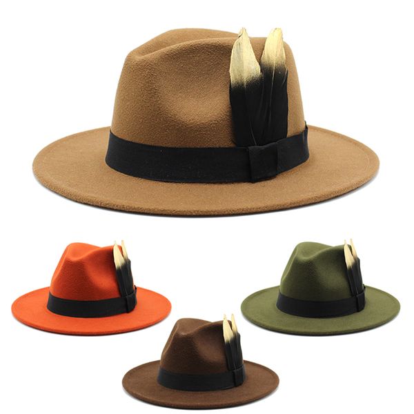 wide brim hats bucket hats ozyc fashion wool women feather fedora hat for winter autumn elegantlady floppy cloche wide brim men jazz caps si, Blue;gray
wide brim hats bucket hats ozyc fashion wool women feather fedora hat for winter autumn elegantlady floppy cloche wide brim men jazz caps si, Blue;gray