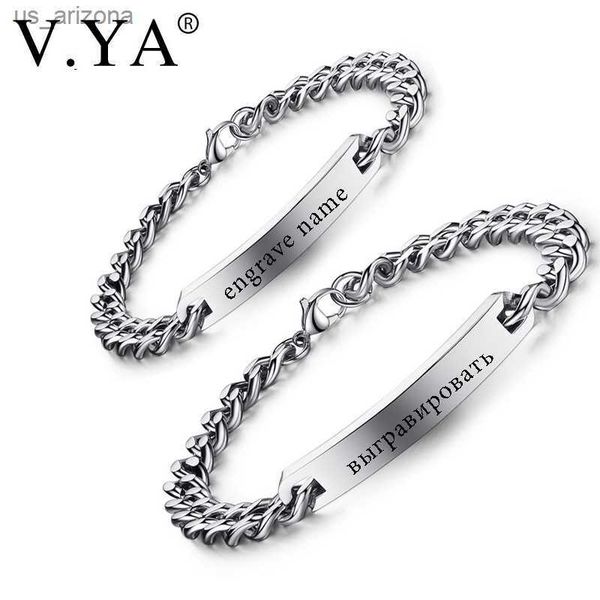 v.ya personiality diy custom engrave bracelets fashion stainless steel chain accessories jewelry couple bracelet man gifts l230620, Golden;silver
v.ya personiality diy custom engrave bracelets fashion stainless steel chain accessories jewelry couple bracelet man gifts l230620, Golden;silver