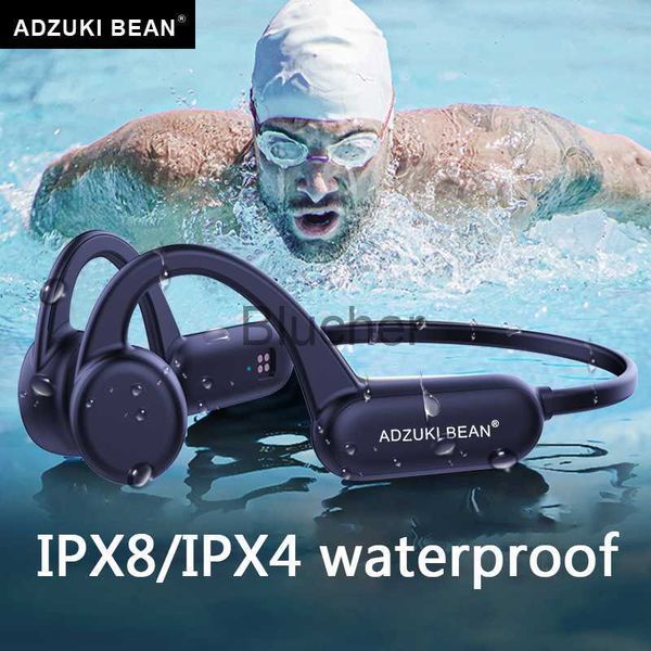 Image of Headphones Earphones Adzuki bean X18pro Bone Conduction Earphone IPX8 Swim IPX4 Sports Wireless Headphones Mp3 Bluetooth Waterproof 8G Memory Headset x0718